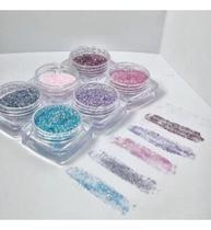 Kit 6 Glitter De Unhas Para Encapsulamento D&z Modelos Varia