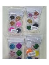 Kit 6 Glitter Encapsulamento Para Unhas