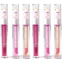 Kit 6 Gloss Brilho Labial Frutinhas Roll On Retrô Sabores
