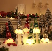 Kit 6 Gnomos Luminosos Decoração de Natal