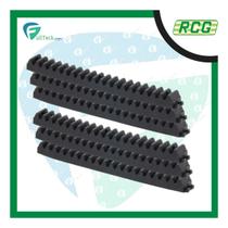 Kit 6 Gomo Cremalheira Preto Módulo 4 Residencial 50cm Rcg