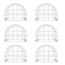 Kit 6 Grade Câmera Redonda Gaiola Segurança Branca E Preta
