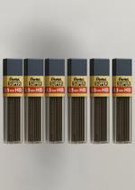 Kit 6 Grafite 0.5mm Hi-Polymer Escrita Confortável Resistente