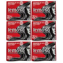 Kit 6 Grampo De Aço Para Cabelos Nº 5 Preto 50Un - Teimoso