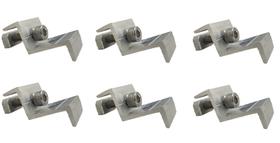 Kit 6 Grampo Painel Placa Solar Presilha Fixador Terminal Universal