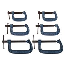 Kit 6 Grampos Sargento Tipo C 50 A 100Mm Para Marceneiro Kit 6 Grampos Sargento Tipo C 50 A 100Mm Para Marceneiro