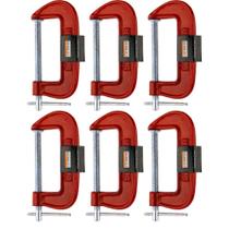 Kit 6 Grampos Tipo C Marceneiro Carpinteiro Leve 4 Polegadas