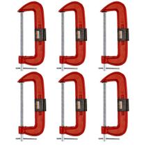 Kit 6 Grampos Tipo C Marceneiro Carpinteiro Leve 6 Polegadas Kit 6 Grampos Tipo C Marceneiro Carpinteiro Leve 6 Polegadas