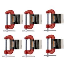 Kit 6 Grampos Tipo C Marceneiro Leve 2 Polegadas Starfer Kit 6 Grampos Tipo C Marceneiro Leve 2 Polegadas Starfer