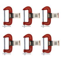 Kit 6 Grampos Tipo C Marceneiro Leve 3 Polegadas Starfer