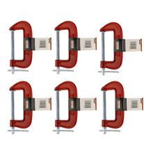 Kit 6 Grampos Tipo C Marceneiro Leve 4 Polegadas Starfer Kit 6 Grampos Tipo C Marceneiro Leve 4 Polegadas Starfer