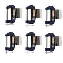 Kit 6 Grampos Tipo C Marceneiro Pesado 3 Polegadas Starfer Kit 6 Grampos Tipo C Marceneiro Pesado 3 Polegadas Starfer