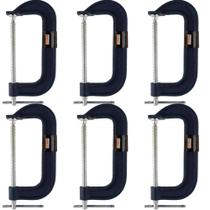 Kit 6 Grampos Tipo C Pesado Marceneiro Carpinteiro 8 Polegadas