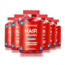 Kit 6 gummy hair morango