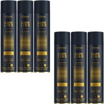 Kit 6 Hair Spray Care Liss Cless Extra Forte Laque Jato Extrasseco Fixacao Hidratacao Cabelo 400ml