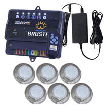 Kit 6 hiper led rgb 9w + central de comando brustec Kit 6 hiper led rgb 9w + central de comando brustec