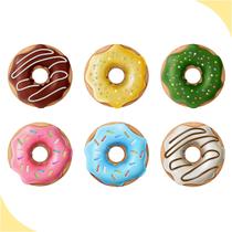 kit 6 Imã de Geladeira Decorativo Divertido Quadro Magnético Lousa 5,5cm Bottom Donuts