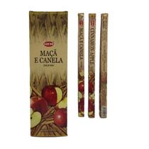 Kit 6 Incensos Hem Maça E Canela Aroma Doce com Toque Energizante