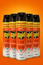 Kit 6 Inseticidas Raid Multi Insetos Base De Agua 420 Ml