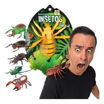 Kit 6 Insetos Gigantes De Brinquedo Assuste Brinque 21cm
