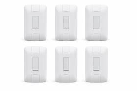 Kit 6 Interruptores Simples Aria Branco 6A 250V