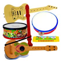 Kit 6 Intrumentos Musicais Gaita Viola Brinquedo Educativo Kit 6 Intrumentos Musicais Gaita Viola Brinquedo Educativo