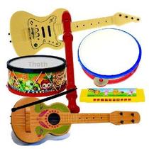 Kit 6 Intrumentos Musicais Gaita Viola Brinquedo Educativo