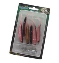 Kit 6 Isca Artificial Soft Shad Macia Pescaria Barco Canoa E