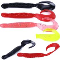 Kit 6 Iscas Artificiais Grub Colorido 12cm 9.2g Trairão Tucunaré