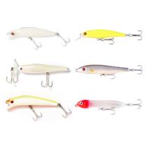 Kit 6 Iscas Artificiais Lucky Nelson Nakamura Meia Água + Superfície 8-11cm