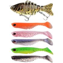 Kit 6 Iscas Artificiais para Predadores Articulada + Soft