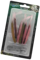 Kit 6 Iscas Artificiais Soft Shad + 2 Anzol Jig Head Maruri