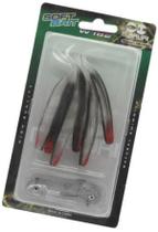 Kit 6 Iscas Artificiais Soft Shad + 2 Anzol Jig Head Maruri