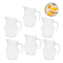 Kit 6 Jarras Retro Vintage 500ml Suco Água Plástico Kit 6 Jarras Retro Vintage 500ml Suco Água Plástico