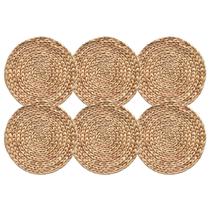 Kit 6 Jogo Americano Fibra Natural Jacinto 38Cm Rafimex Kit 6 Jogo Americano Fibra Natural Jacinto 38Cm Rafimex