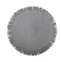 Kit 6 Jogo Americano Franjas Trançado Papel Souplast Redondo