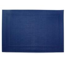 Kit 6 Jogo Americano Mesa Posta Sousplat Moldura Azul