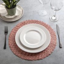 Kit 6 Jogo Americano Redondo Gourmet Jolitex 38cm Sousplat