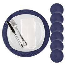 Kit 6 Jogo Americano Redondo Mesa Posta Sousplat Supla Cozinha 38 cm Kit 6 Jogo Americano Redondo Mesa Posta Sousplat Supla Cozinha 38 cm