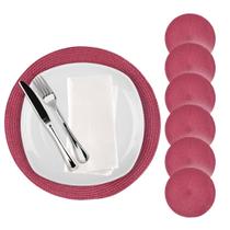 Kit 6 Jogo Americano Redondo Mesa Posta Sousplat Supla Cozinha 38 cm