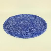 Kit 6 Jogo Americano Redondo Sousplat Crochê Florido Azul