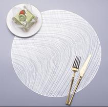 Kit 6 Jogo Americano Redondo Sousplat Mesa Posta