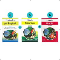 Kit 6 Labcon PH Tropical 15ml + 6Labcon Amônia Água Doce + 6Labcon Nitrito