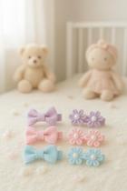 Kit 6 Lacinhos De Bebê Meninas Bico de Pato Macio Encapado