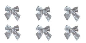 Kit 6 Laço Tecido Veludo Enfeite Árvore Natal Decoração 11cm