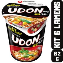 Kit 6 Lamen Coreano Udon Cup 62g Sabor Oriental em Casa