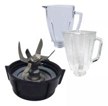 Kit 6 Lâminas Inox Base E Anel Vedação Liquidificador Oster