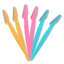 Kit 6 Lâminas Navalha Depilação Facial Feminina Sobrancelha