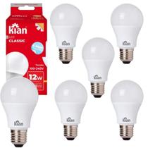 Kit 6 Lampada Led 12w 6500k Branca Fria Bivol Kian