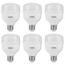 Kit 6 Lâmpada Led 20w Tkl 110 Bocal E27 Branco Quente 3000K Bivolt Taschibra
